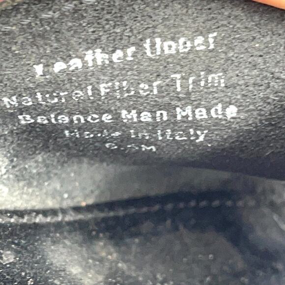 EDDIE BAUER sandals black leather Made Italy 6.5 - Picture 6 of 8